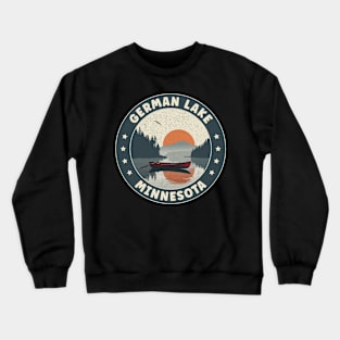 German Lake Minnesota Sunset Crewneck Sweatshirt